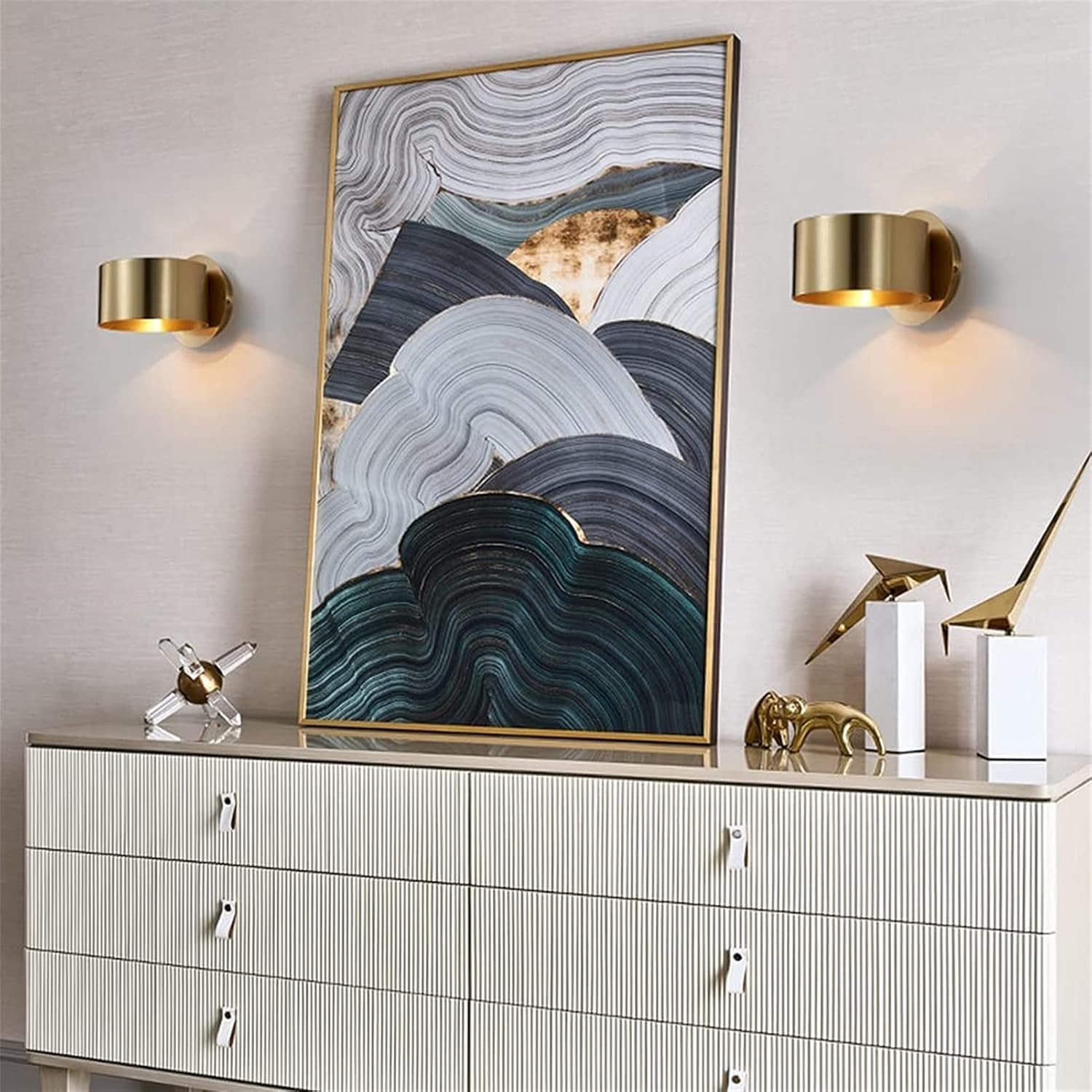 Brass Small Ring Light Minimalist E27 Lamp Bedroom Bedside Sconce Living Room Hallway Lighting Decoration,