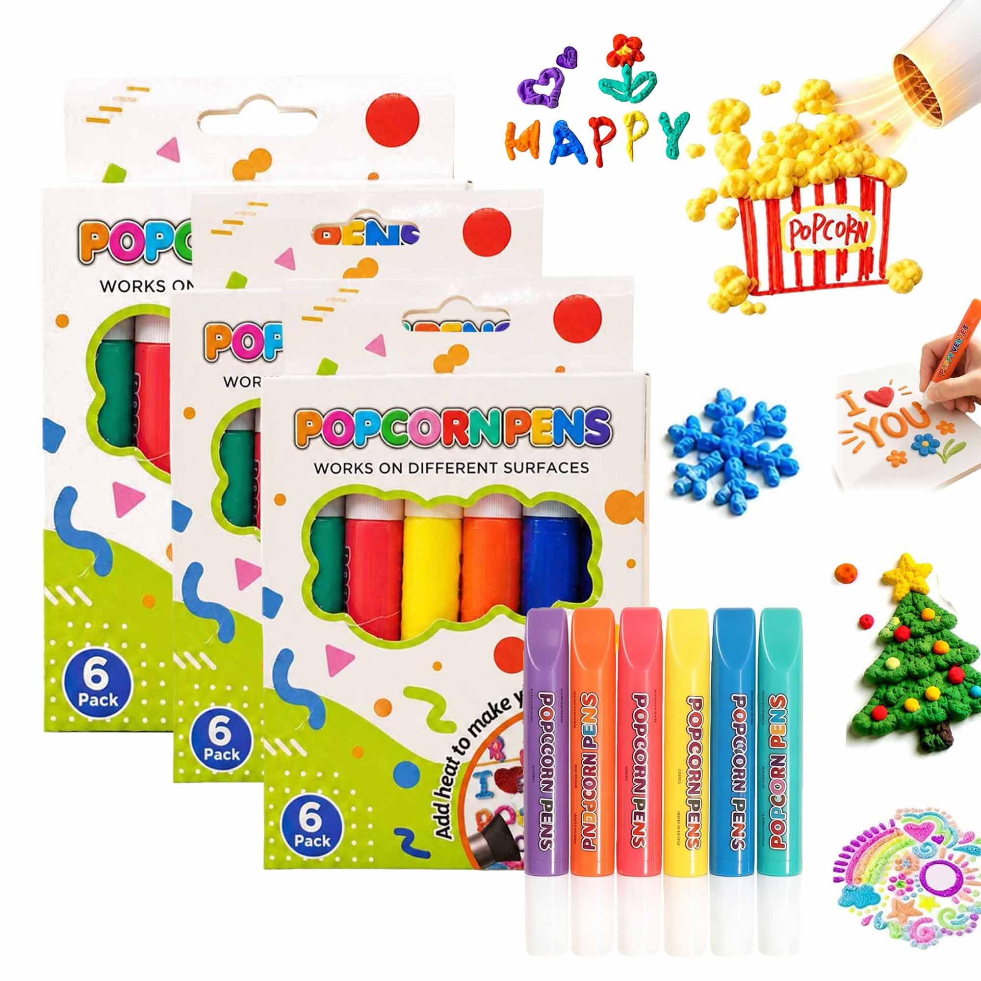 Magic Popcorn Pen, DIY Bubble Popcorn Drawing Pens