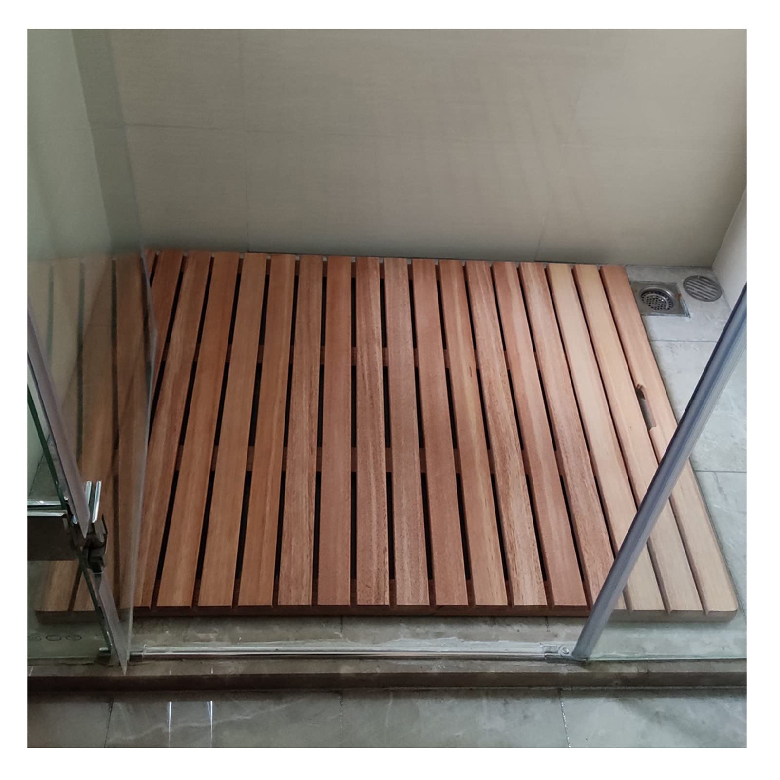 Tapis salle de bain bambou naturel pour ambiance spa et sauna à la maison