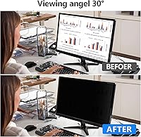 Vista 4 de Protector de pantalla de privacidad para computadora de 20 pulgadas con HP Dell Acer Asus Samsung LG y más, filtro de protección de seguridad
