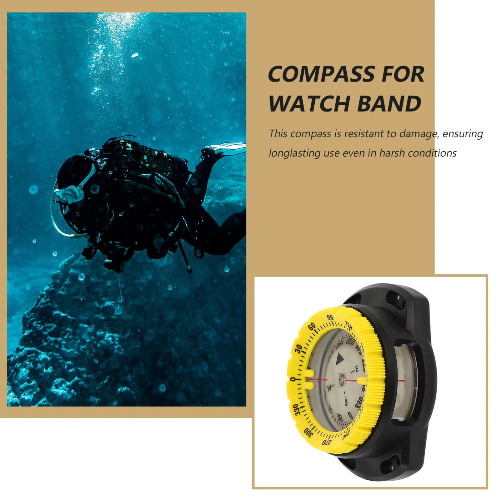 Scuba Diving Leuchtender Wasserdichter Mit Elastischem Band Für Präzise Navigation Beim Tauchen Camping Und Outdoor-aktivitäten