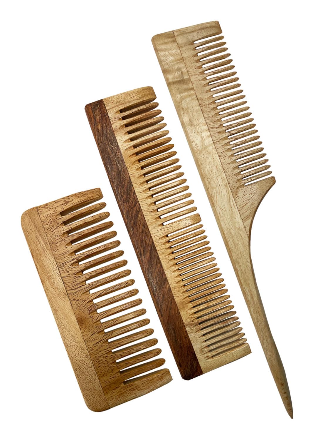 StyleLoft Creation Neem Comb, Wooden Comb | Hair Growth, Hairfall, Dandruff Control | Hair Straightening, Frizz Control | Comb for Men, Women | Treated with Neem Oil, (Model-89)