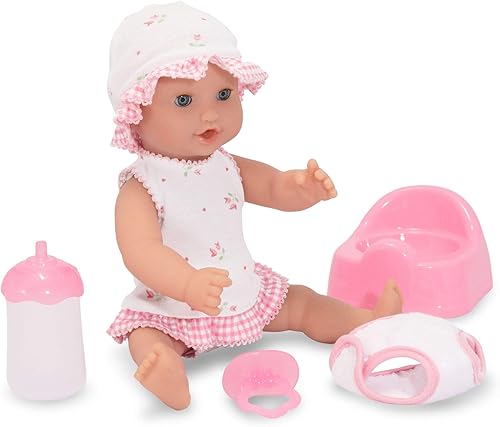 Miniatura 4 de Muñeca Annie de Melissa  Doug Baby Doll con orinal botella chupete pañal vestido 12 pulgadas