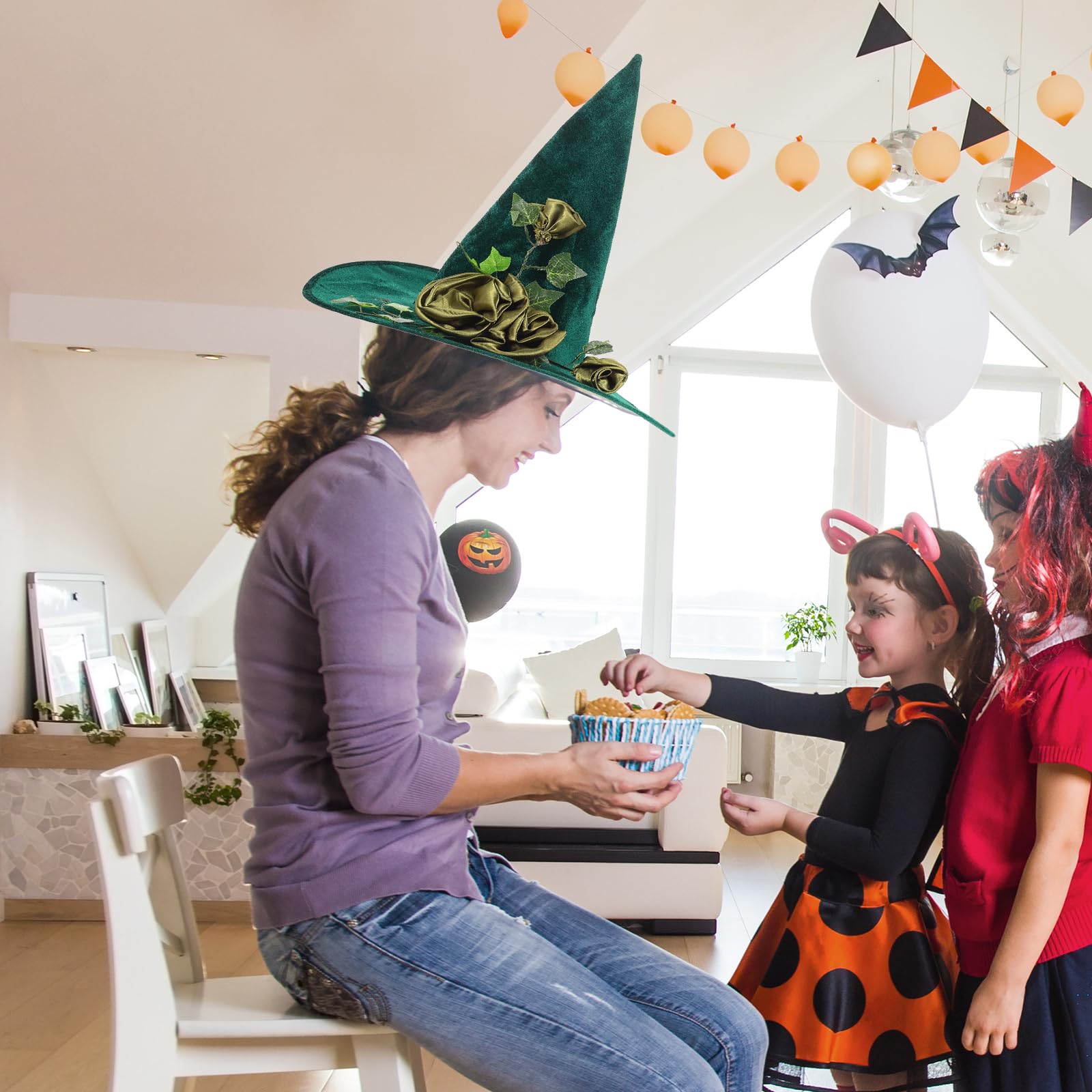 BESPORTBLE Women Witches Hat Halloween Women Witch Hat: Witch Hats, Simulation Vine Witch Hat - Image 4