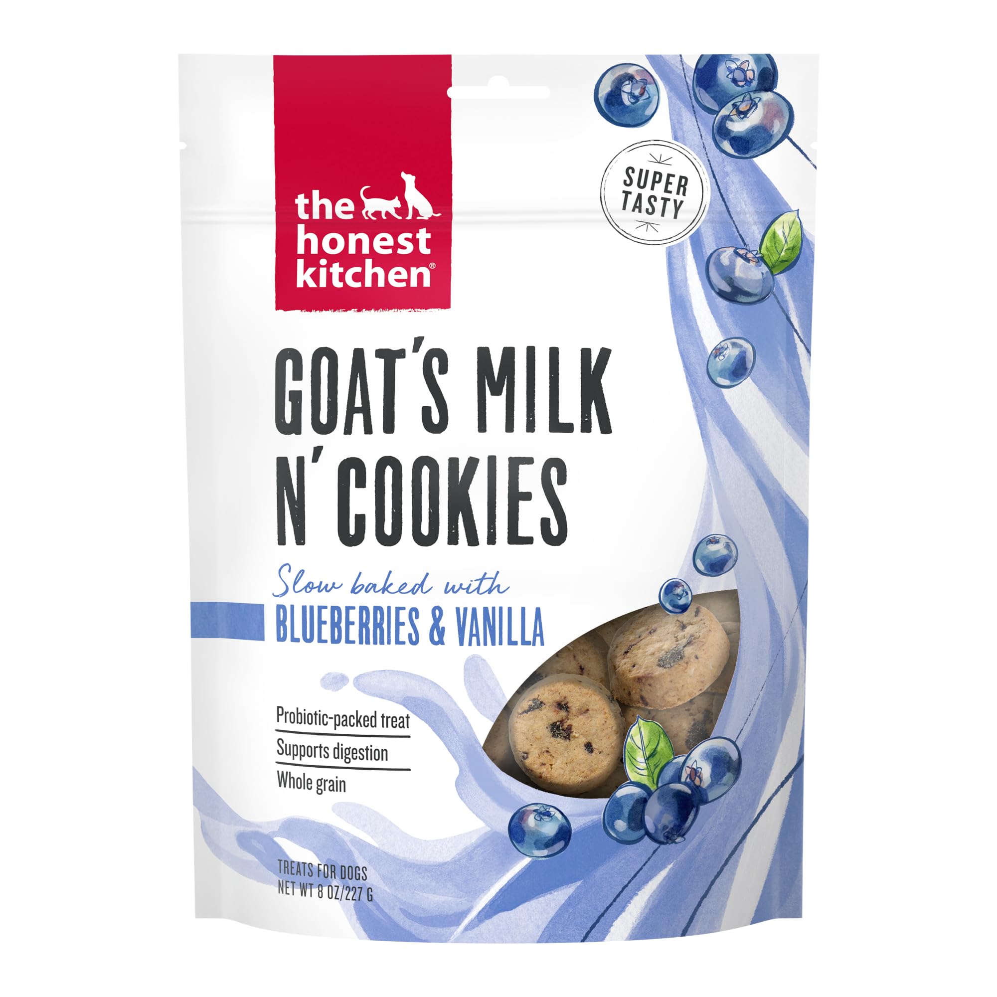 The Honest Kitchen Goat's Milk N' Cookies: Slow Baked with Blueberries & Vanilla, 8 oz Bag