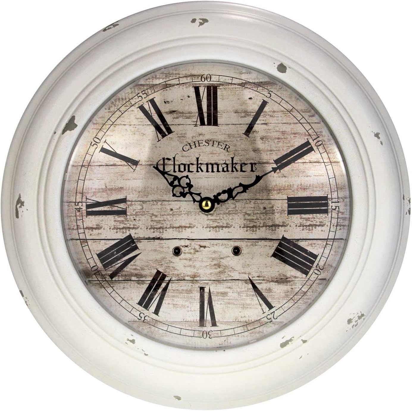 Large White Shabby Chic Distressed Vintage Style Wall