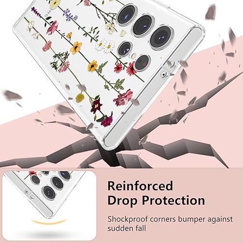 Vista 20 de ZTOFERA Funda protectora delgada para Samsung Galaxy S21 FE 5G, bonito diseño de flores para niñas y mujeres, funda protectora delgada para Galaxy