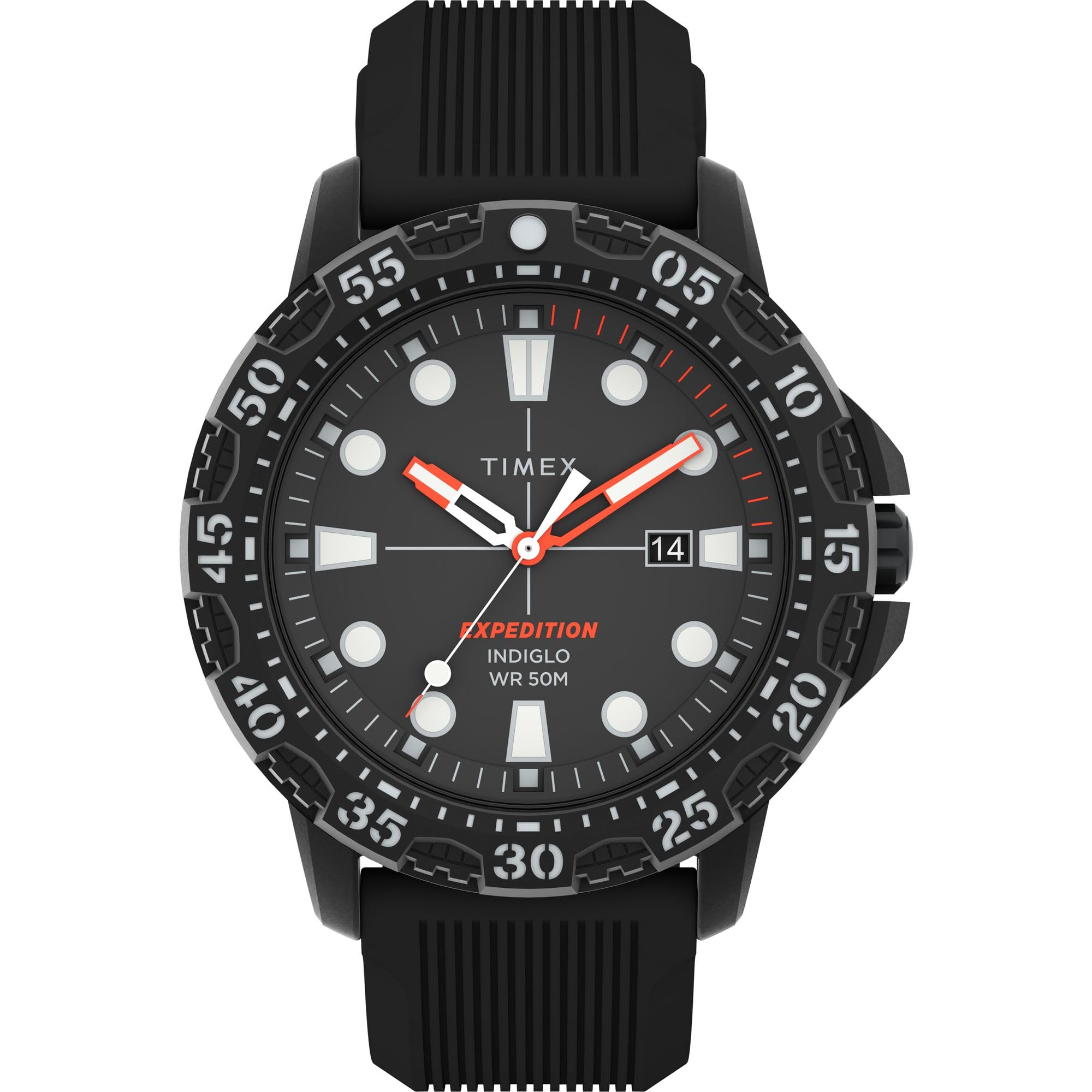 timex Gallatin Analog Watch for man with Black Round Dial & Black Silicone Strap Band Water Resistant Men's Wrist Watches - TW4B25500JQ-picture-21