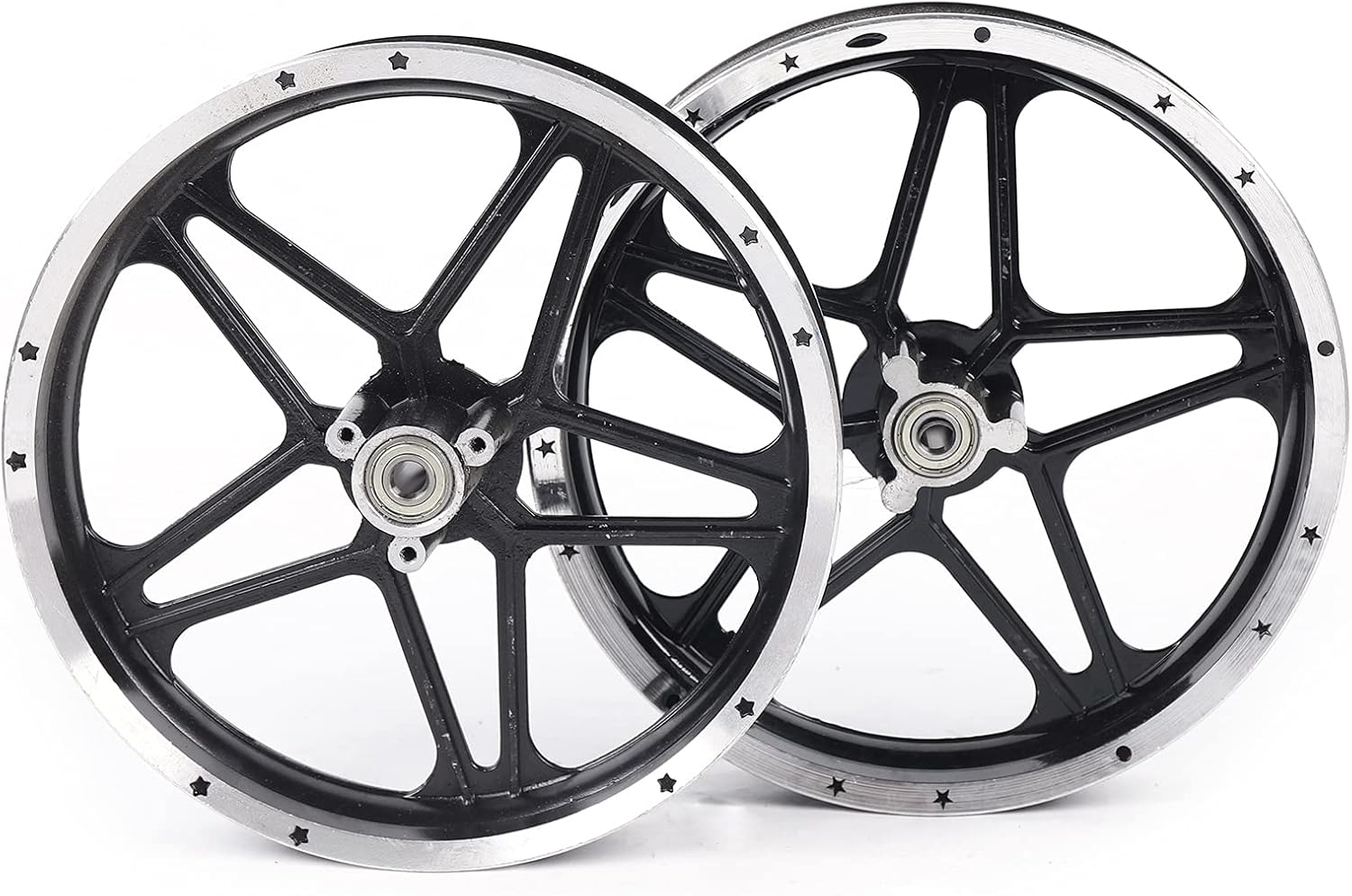2.5-10'' Front Rear Wheel Tire Rim Hub Assembly, Aluminum Tire Rim Hub for 2 Stroke 49-50CC Electric Scooters, E-Bike, Mini Pit Dirt Bike