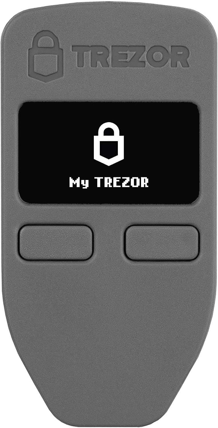 Trezor One - Digital Bitcoin Hardware Wallet and Password Manager - Cold Storage for Cryptocurrency - Ultimate Security and Protection - Supports Multiple Coins including Ethereum and ERC-20 - Grey