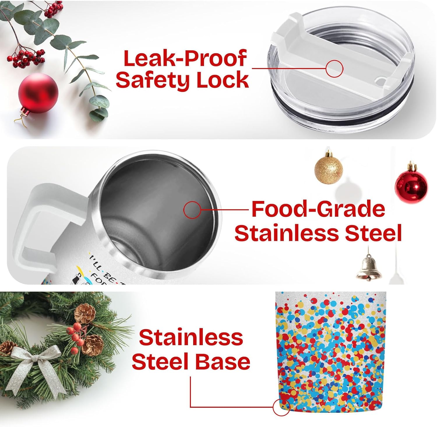 34HD Friends TV Show Tumbler 40oz Stainless Steel Insulated, Funny I'll Be There For You Gift for Fans - Birthday Gift for Friends, Friendship and Besties - Image 4