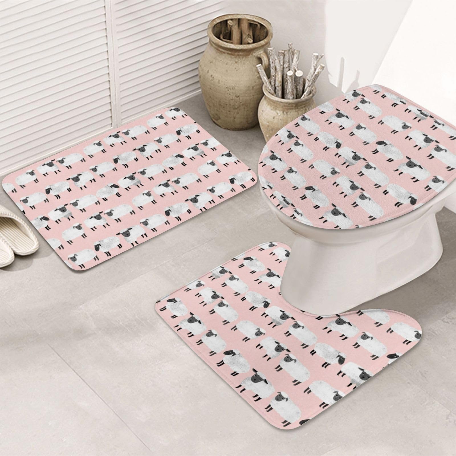 Tapis de sol de salle de bain lavable absorbant et antidérapant