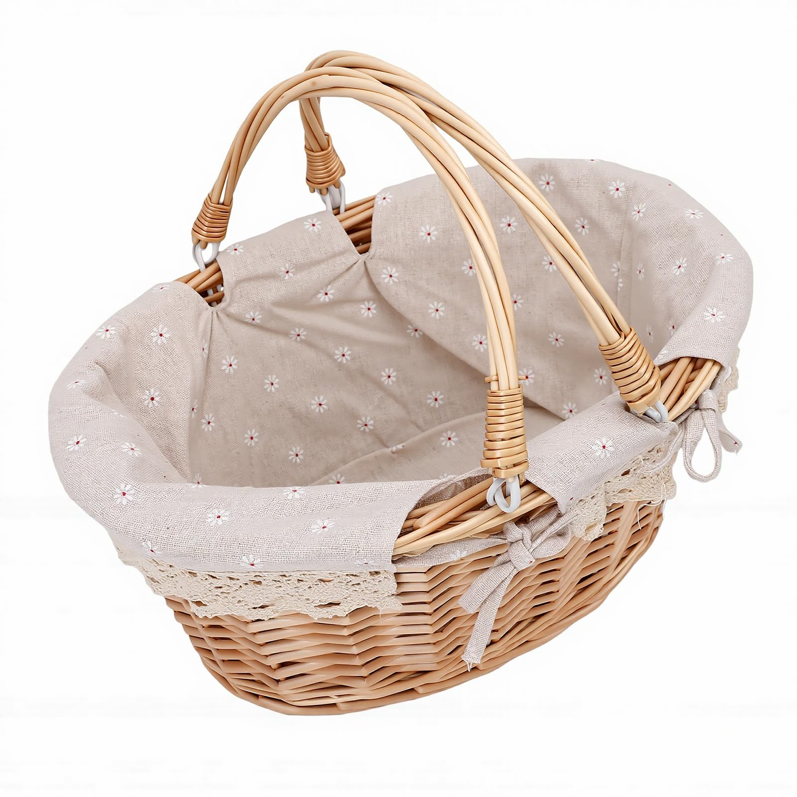 HEEPDD Cesta Natural Tejida a Mano para Regalos (Margarita)