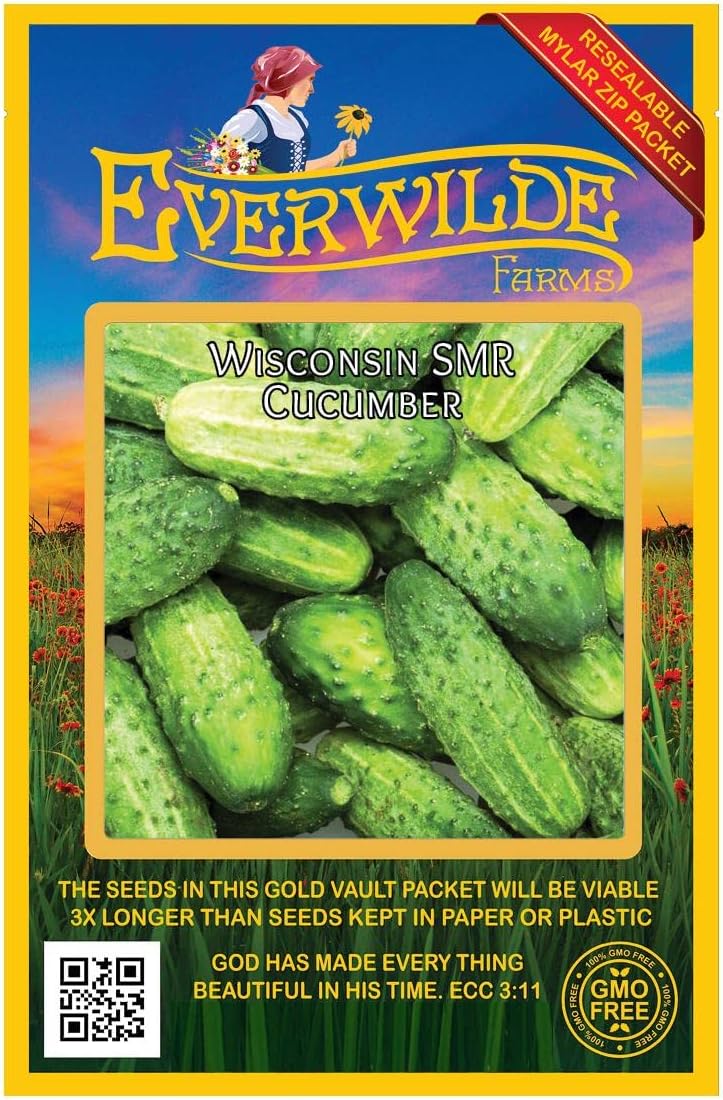 Everwilde Farms - 1 Lb Wisconsin Cucumber Seeds - Gold Vault