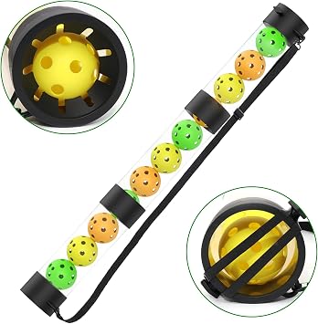 Pickleball Ball Retriever & Ball Hopper Storage with Strap Pickle Balls Tube Pickup