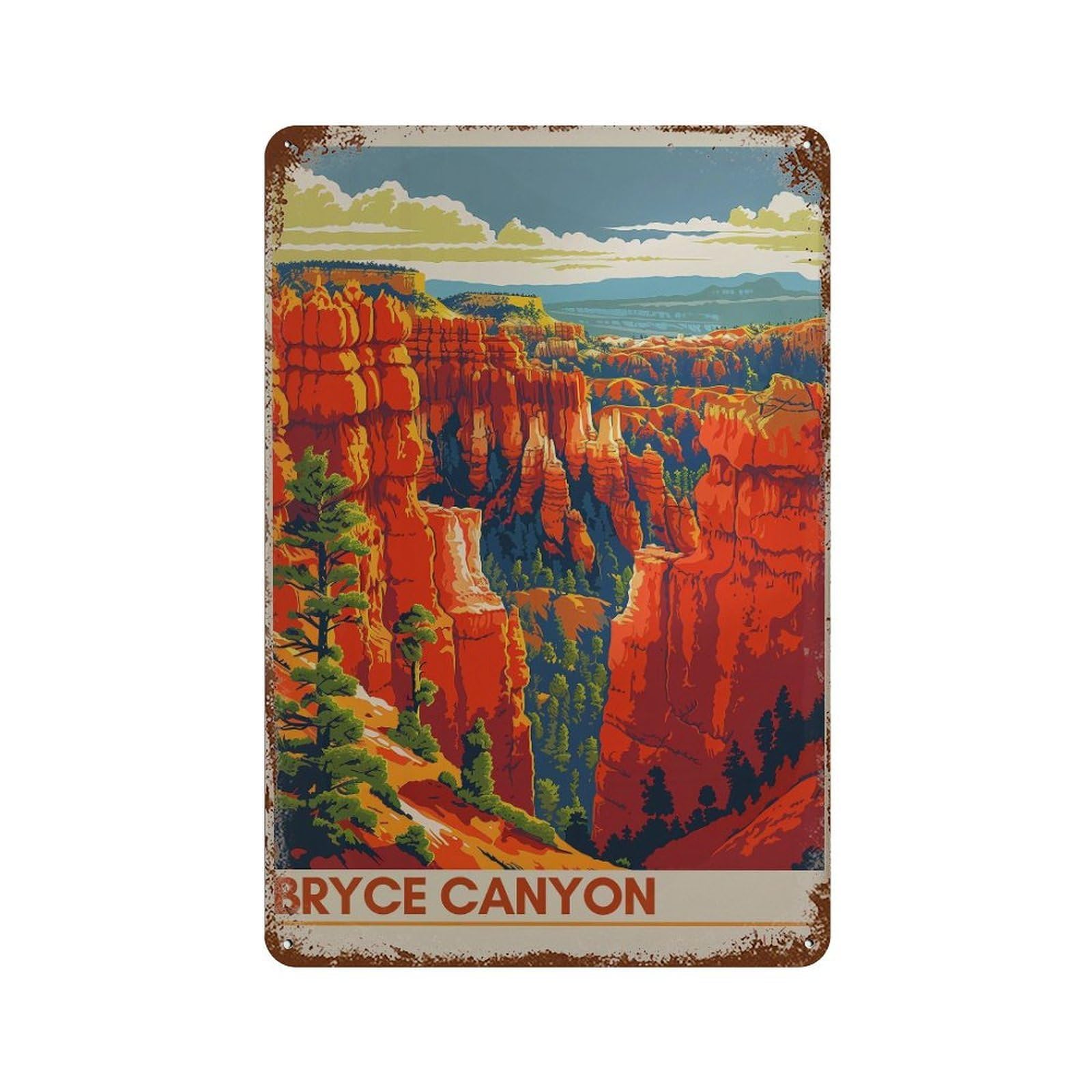 xiaoxiaoshen Bryce Canyon Travel Utah Desert Wall Decor Art Metal Tin Poster Modern Home Decor Art Home Bar Shop Decorations Vintage Sign 30x20cm