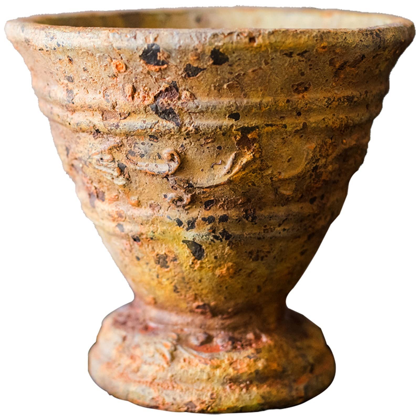 WULFY Plant Pot Retro Distressed High Foot Flower Pot Flower Basket Grocery Garden Green Plant Gardening Indoor