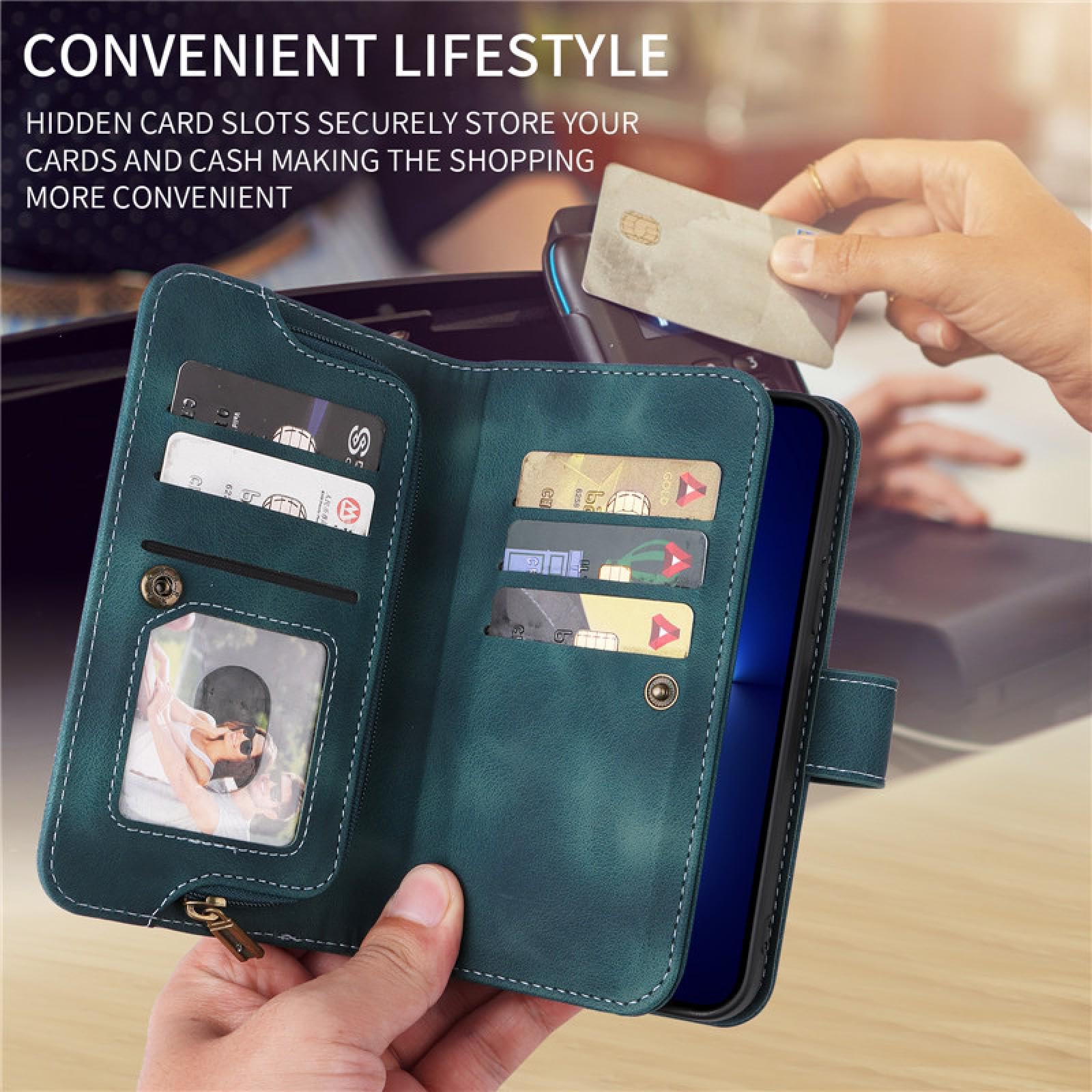 Do Samsung A12 M12 Smycz Skórzany Uchwyt Telefonu Etui Portfel Karty Etui (Do Samsung A12 M12/czarny)