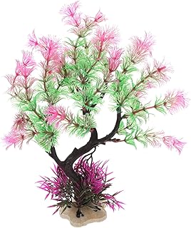 BUGUUYO Fish Tank Landscaping Water Plants Artificial Underwater Plants Fish Tank Pine Tree Aquarium Tree Decorations Animal Decor Greenery Simulation Plant Plastic Mini Sand Table Office