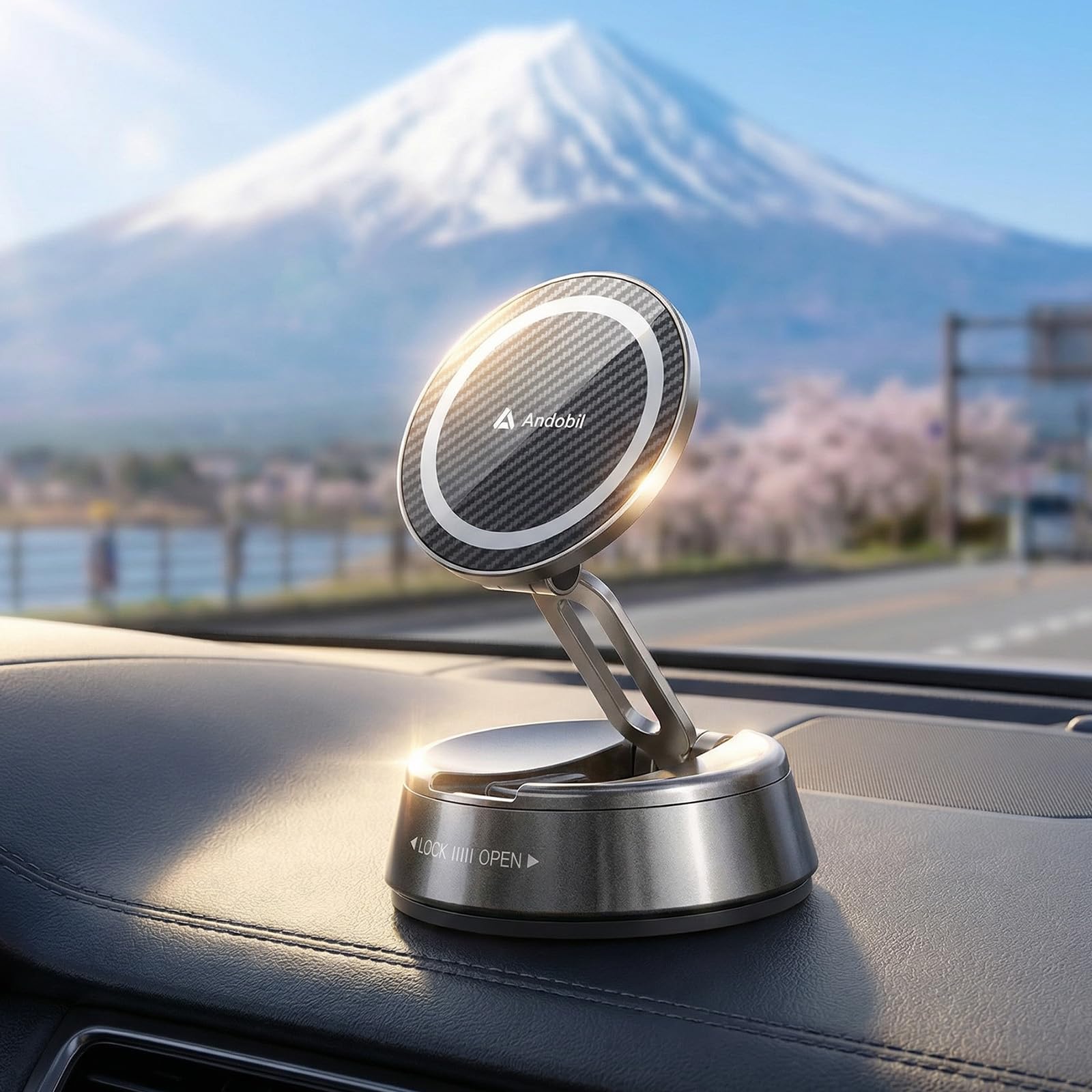 【2025最上型 と機能性を両立】 Andobil スマホホルダー 車 マグネット 車載 スマホ ホルダー 【70KG吸着力の吸盤】 Magsafe スマホスタンド 車 「磁力7KG」 車載ホルダー 取付簡単 カー用品 片手操作 携帯ホルダー 360度調整 iPhone SE 17 16 15 14 13 12 Pro Max Xperia AQUOSなど全機種対応