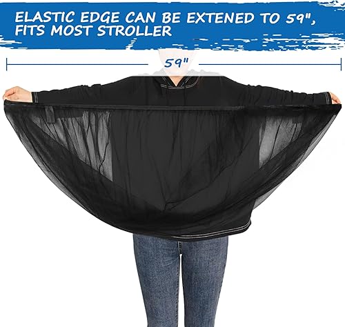 Miniatura 2 de Mosquitera de bebé para cochecito, red de insectos reutilizable para cochecito, corrales, Pack N Plays y mini cuna portátil, portátil y duradera