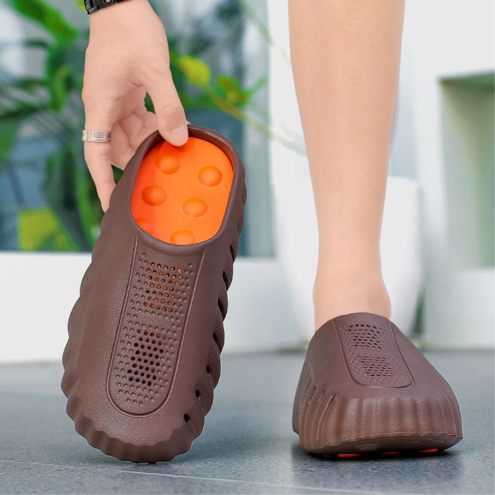 EVA Gartenclogs Unisex mit Massage-Fußbett, rutschfeste Sohle