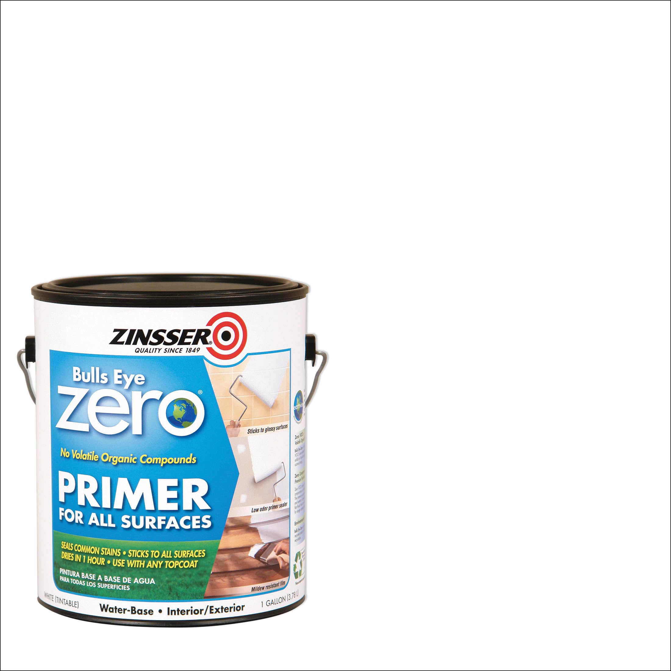 Zinsser 249020 Bulls Eye Zero All Surface Primer, Gallon, White