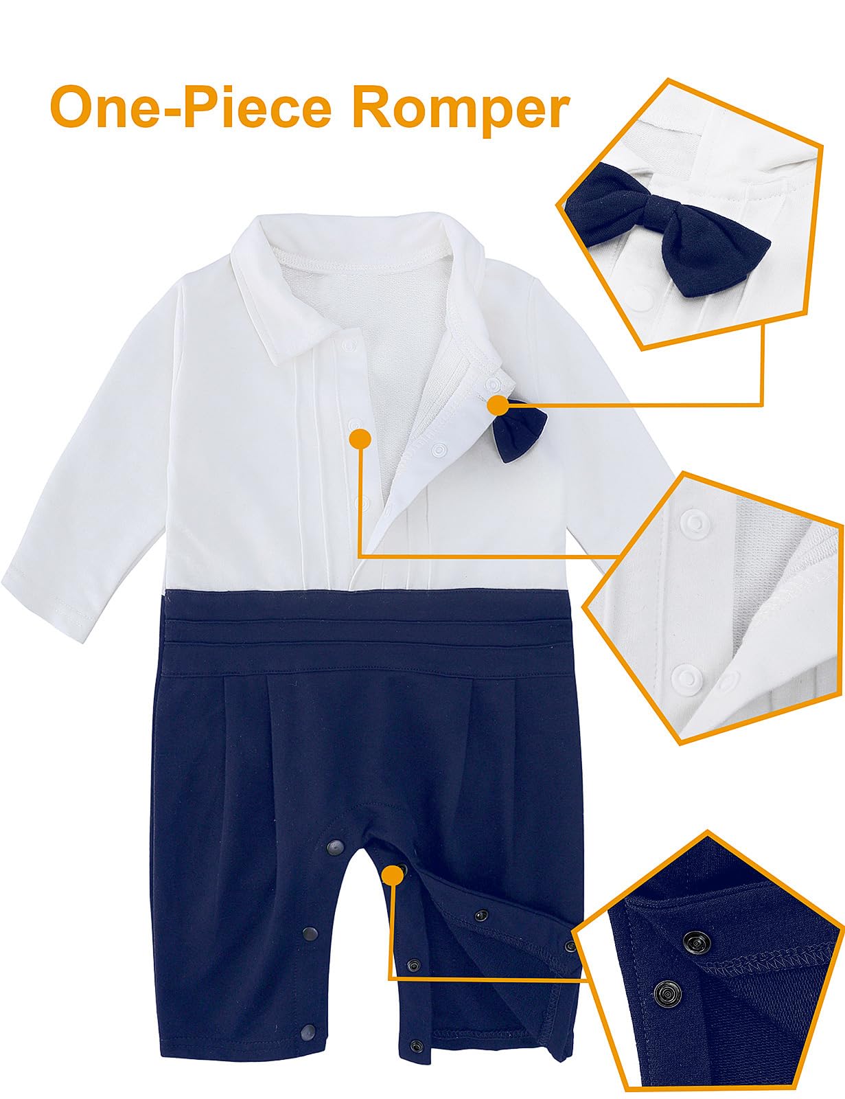 mintgreen Baby Junge Gentleman Strampler, 2pcs Anzug Set Hochzeit Outfit mit Mantel, 6-24 Monate