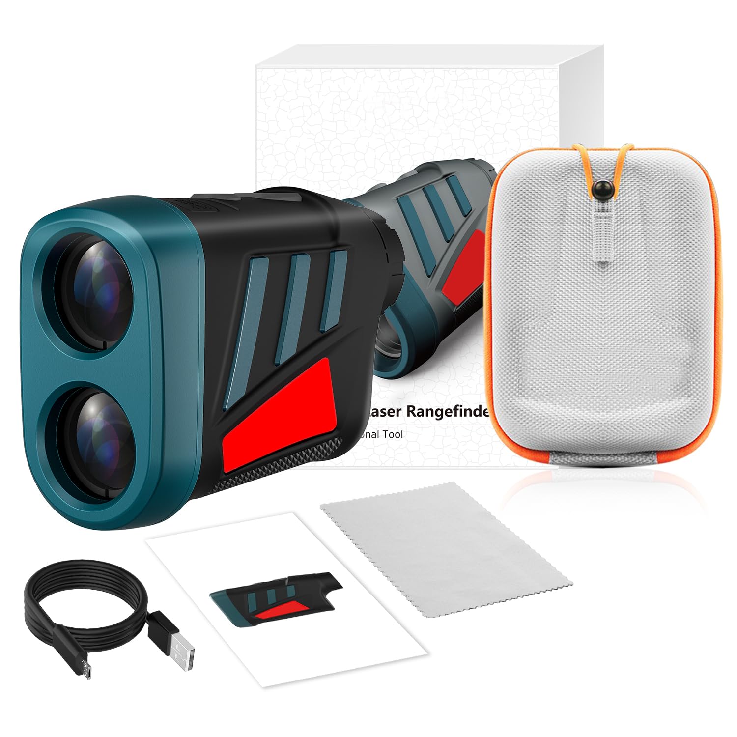 Telemetro Laser Golf, DT600 Telescopio Monoculare Ingrandimento 6x22mm, fino a 656yd / 600m, Misura la Velocità/Distanza/Angolo, Spegnimento Automatico, adatto a Golf Caccia Escursioni ecc.