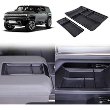 Center Console Lower Storage Tray Compatible with Hummer EV 2022-2026 SUV/SUT Under Center Console Organizer Armrest Storage Tray 2Pcs