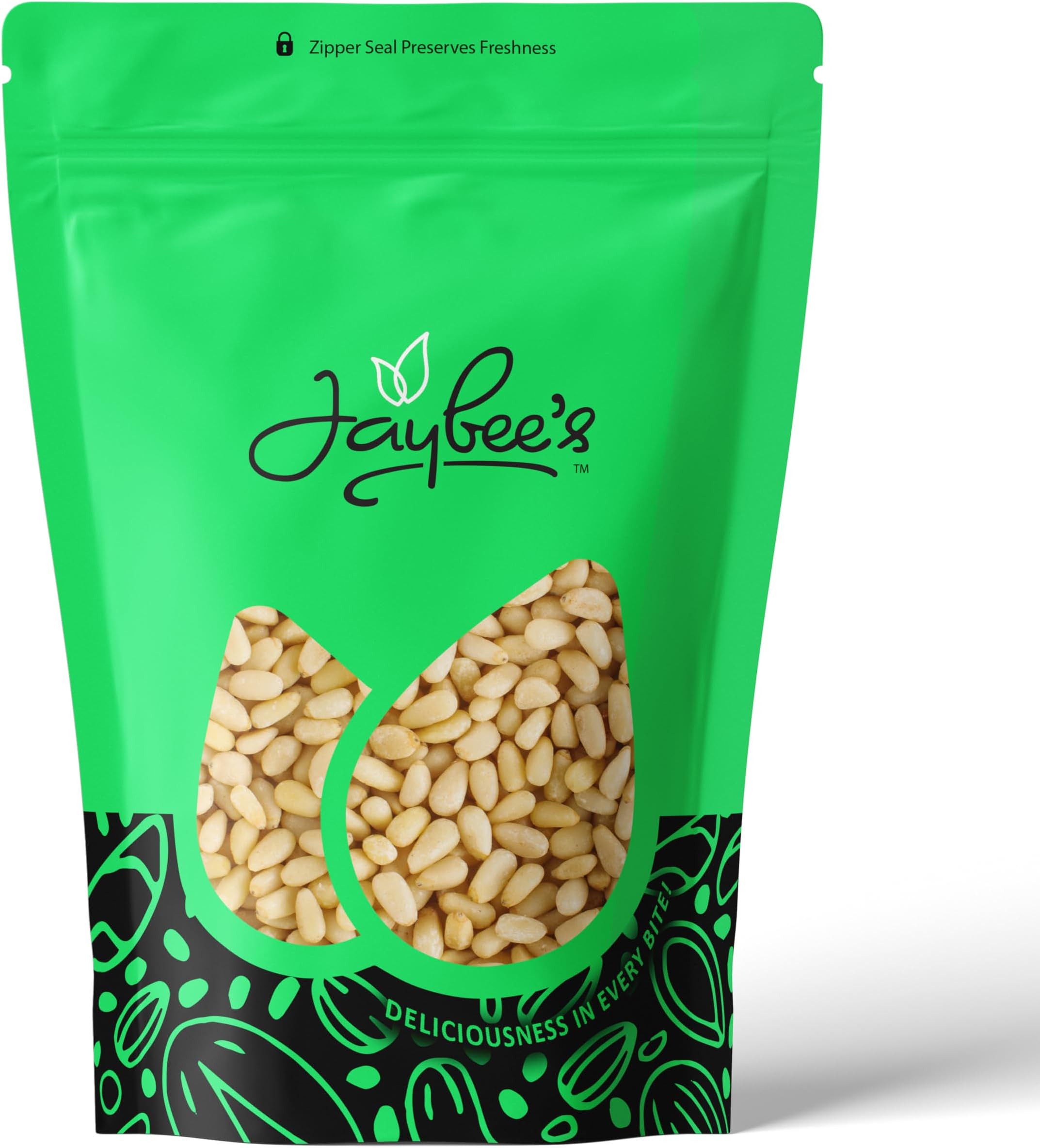 Pine Nuts Raw 2 Pounds | Whole & Natural Unsalted Pignolias | Healthy Protein Snack and Versatile for Cooking, Baking, Salads, Pesto Sauce |Vegan, Keto, Paleo Friendly, Gluten Free, Compare to Organic Pine Nut | Jaybee's