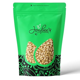Jaybees Raw Pine Nuts 2 Pounds Unsalted Whole Natural Pignolias | Premium raw unsalted pine nuts, ideal for baking, salads, pesto, and everyday recipes.