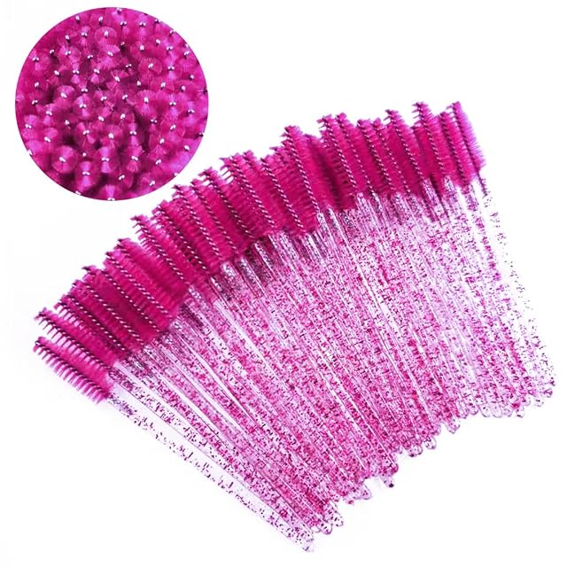 Pimoys 100 pcs Disposable Eyelash Mascara Brushes Wands Applicator Eyebrow Brush Makeup Kit Eyebrow Castor Oil Brush Makeup