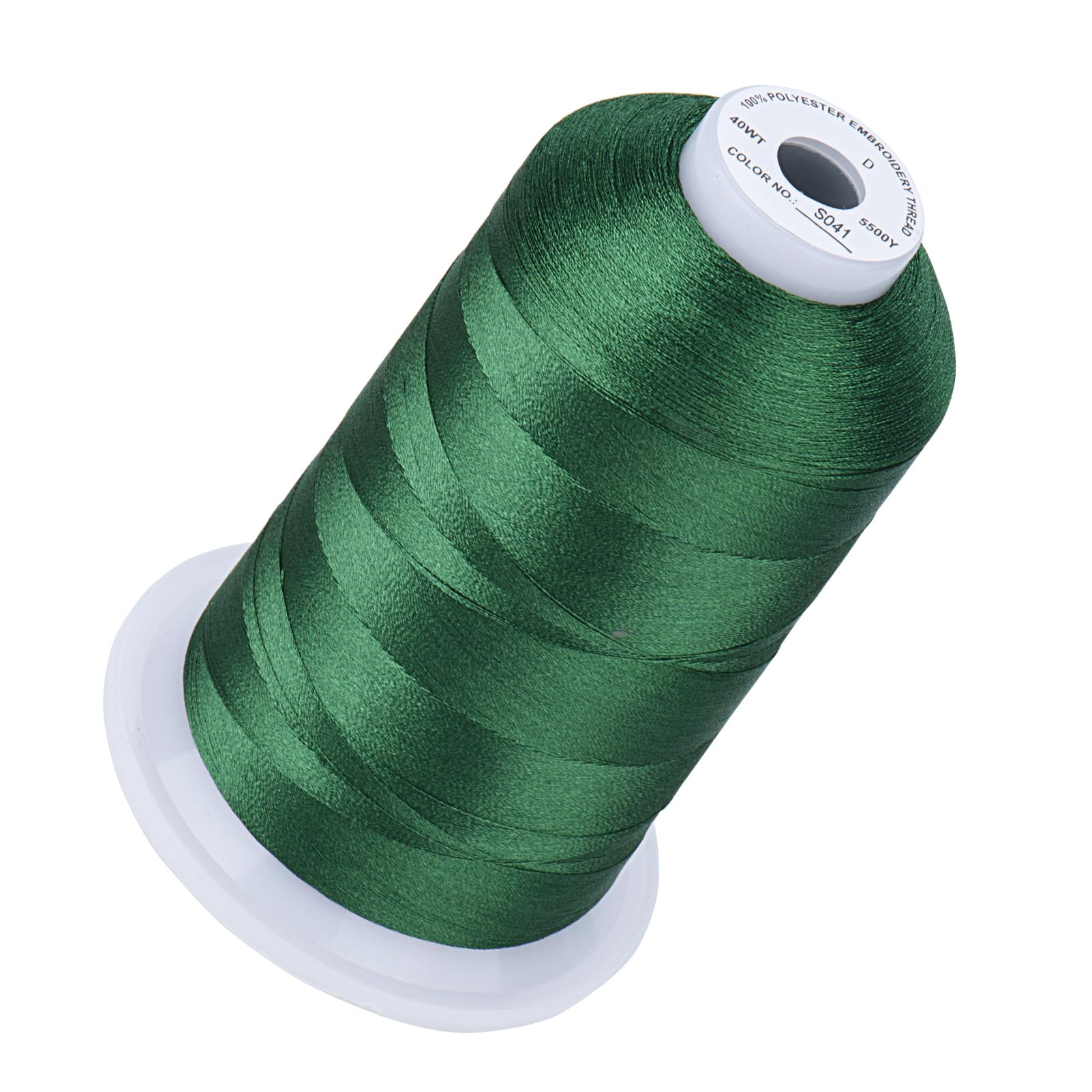 Simthread 5000M 40WT Polyester Embroidery Thread, Holly Green S041
