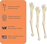 Vista 3 de Agitadores de café y cócteles, palitos de plástico reutilizables para bebidas, 24 palitos de swizzle, uso como adorno de cóctel o mezcladores