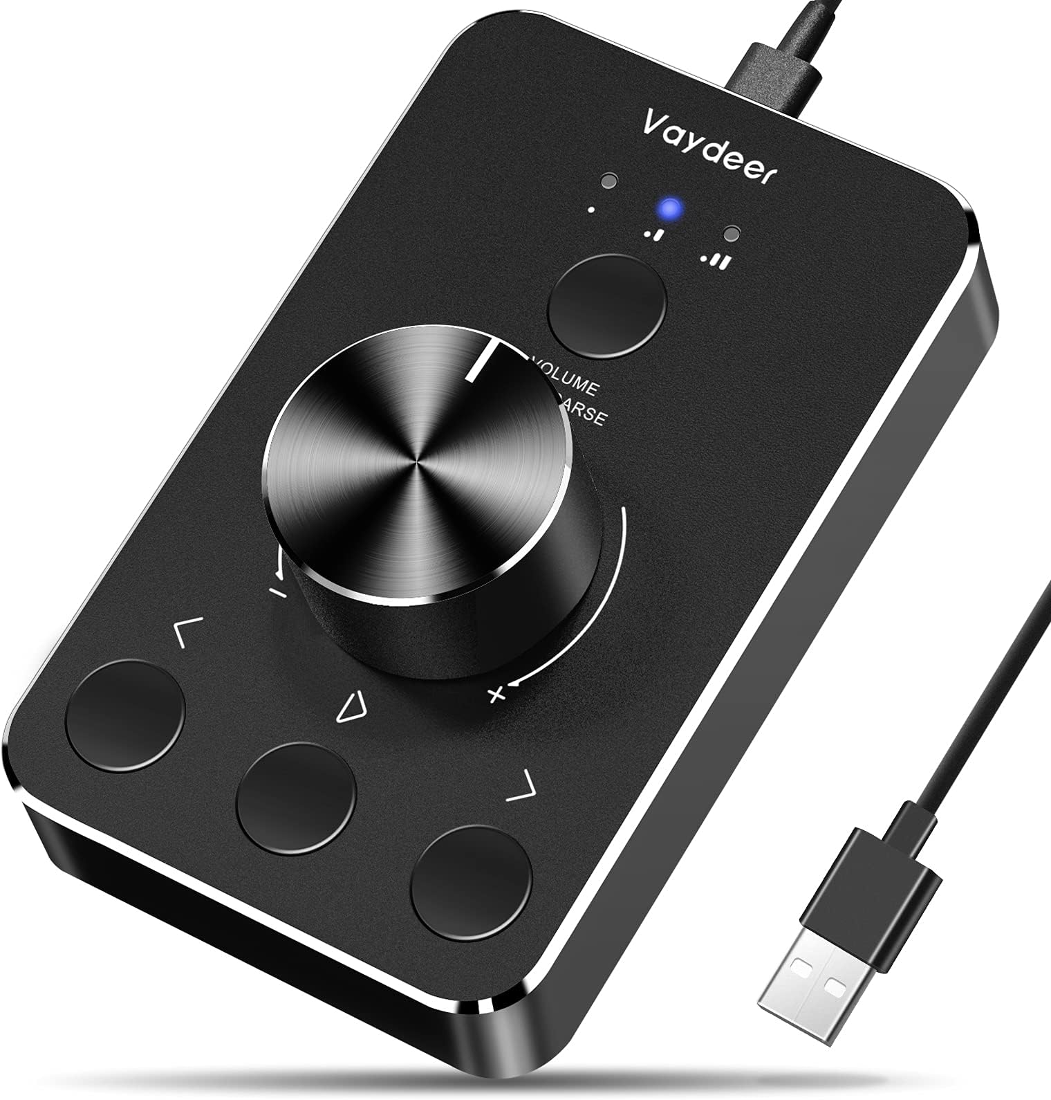 Volume Controller,Vaydeer USB Volume Controller,Multimedia Controll Knob with one Key Mute Function for PC,Audio Volume Remote Controller Support WinXP/7/8 10/VISTA/MAC