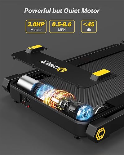 Miniatura 5 de UREVO Cinta de correr con escritorio, caminadora plegable 3 en 1 con escritorio extraíble, cinta de correr gratuita para debajo del escritorio,