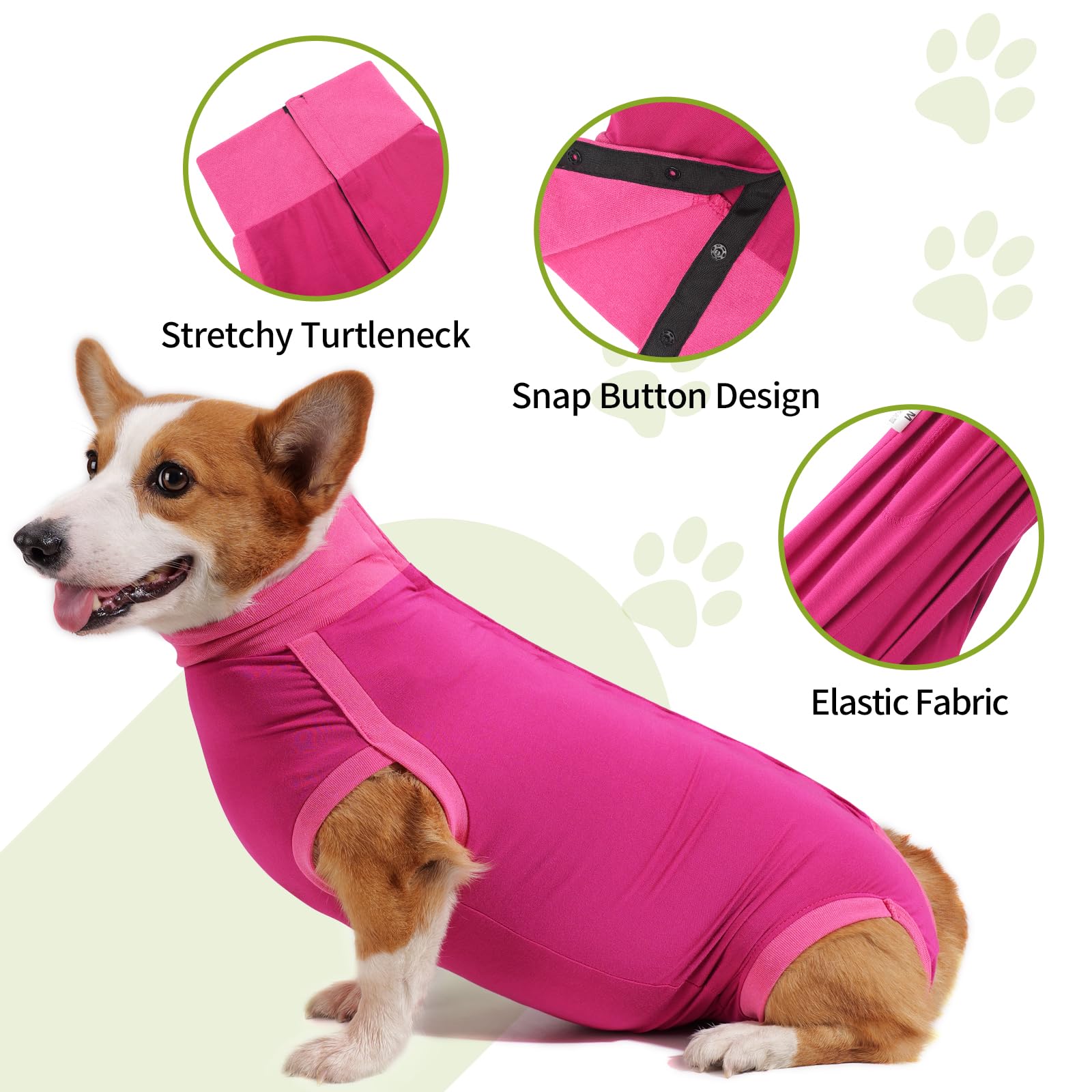 HEYWEAN Body Post Operatorio Cane Tutina Post Operatoria Cane Body Cane Post Operatorio Femmina Body Chirurgico Cane Maschio Tuta Recupero Cane Pigiama Cane Vestito Cane Sterilizzazione Maglietta Cane