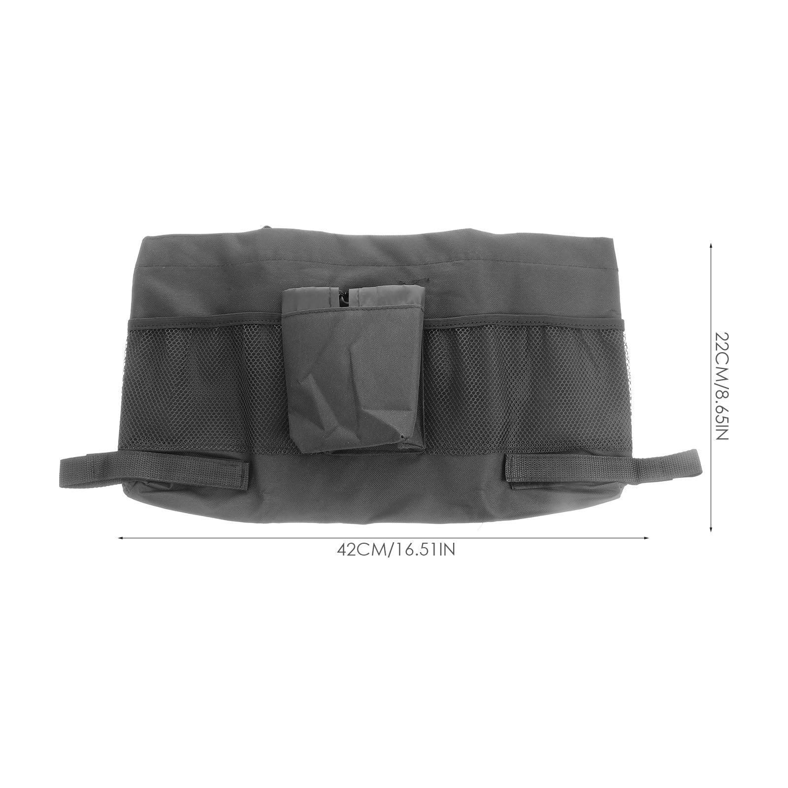 Bolsa Colgante para Andador Negra de Tela Oxford Resistente, Gran Capacidad para Almacenamiento Portátil, Fácil Instalación, Adecuado para Movilidad y Uso Diario