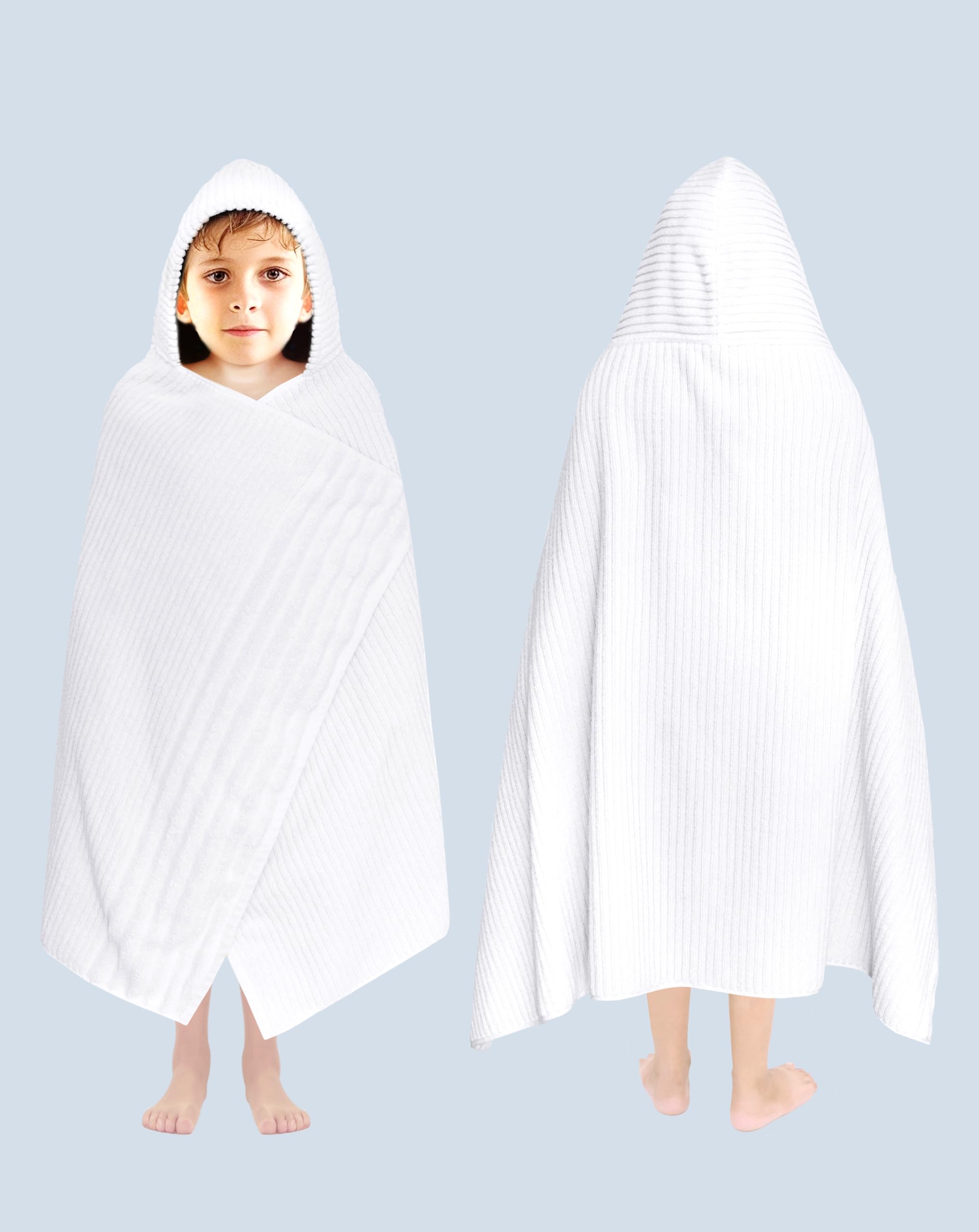 ORIGINAL KIDS Hooded Bath Towel - 100% Super Zero Twist Cotton Kids Towel