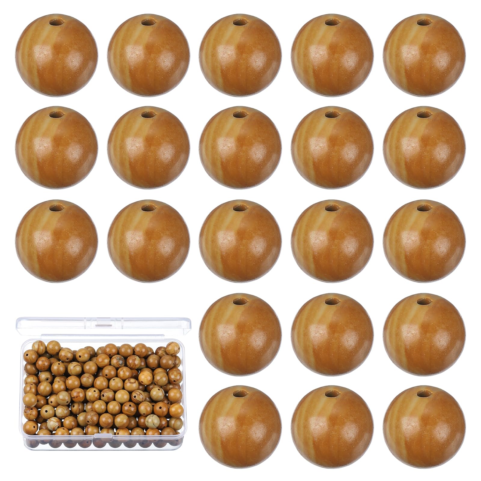 Perles en pierre naturelle orange 8mm pour fabriquer des cadeaux uniques