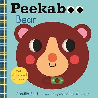 Peekaboo Bear An Interactive Board Book for Babies & Toddlers with Mirror & Sliders to Push, Pull, or Turn. Cute Artwork Includes Ladybugs, Bunnies, Butterflies, More Peekaboo You