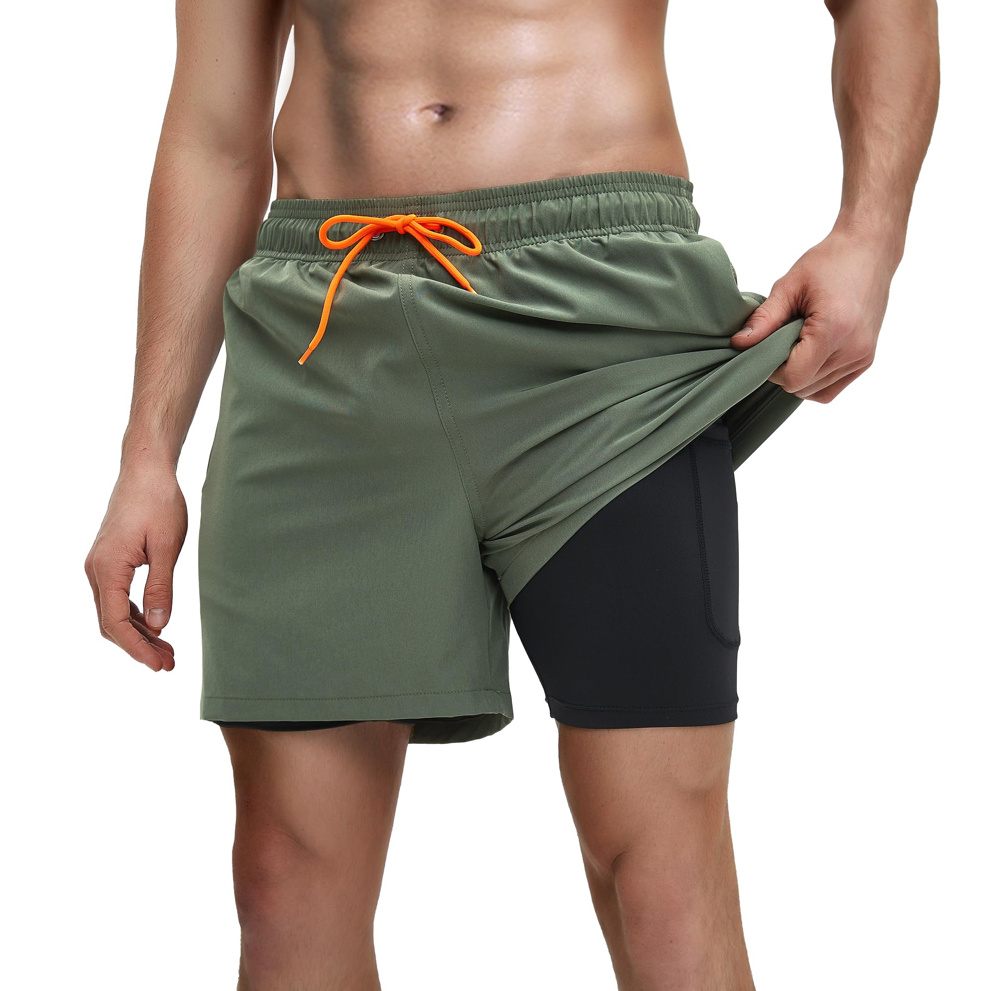 SEMPERFUN Bañadores Cortos para Hombre, bañadores Cortos de Secado rápido, bañadores Cortos para Hombre, bañadores Cortos para Hombre, bañadores Largos con Forro de compresión