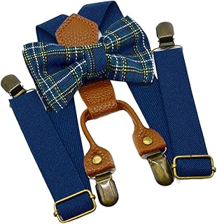 ["Abbraccia"] 子供用サスペンダーと男の子用蝶ネクタイサスペンダー