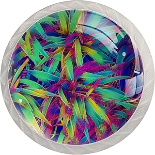 Romantyczne kwiaty z liśćmi 4 sztuki okrągłe drzwi szafki szuflady szafa pierścień uchwyt uchwyt uchwyt