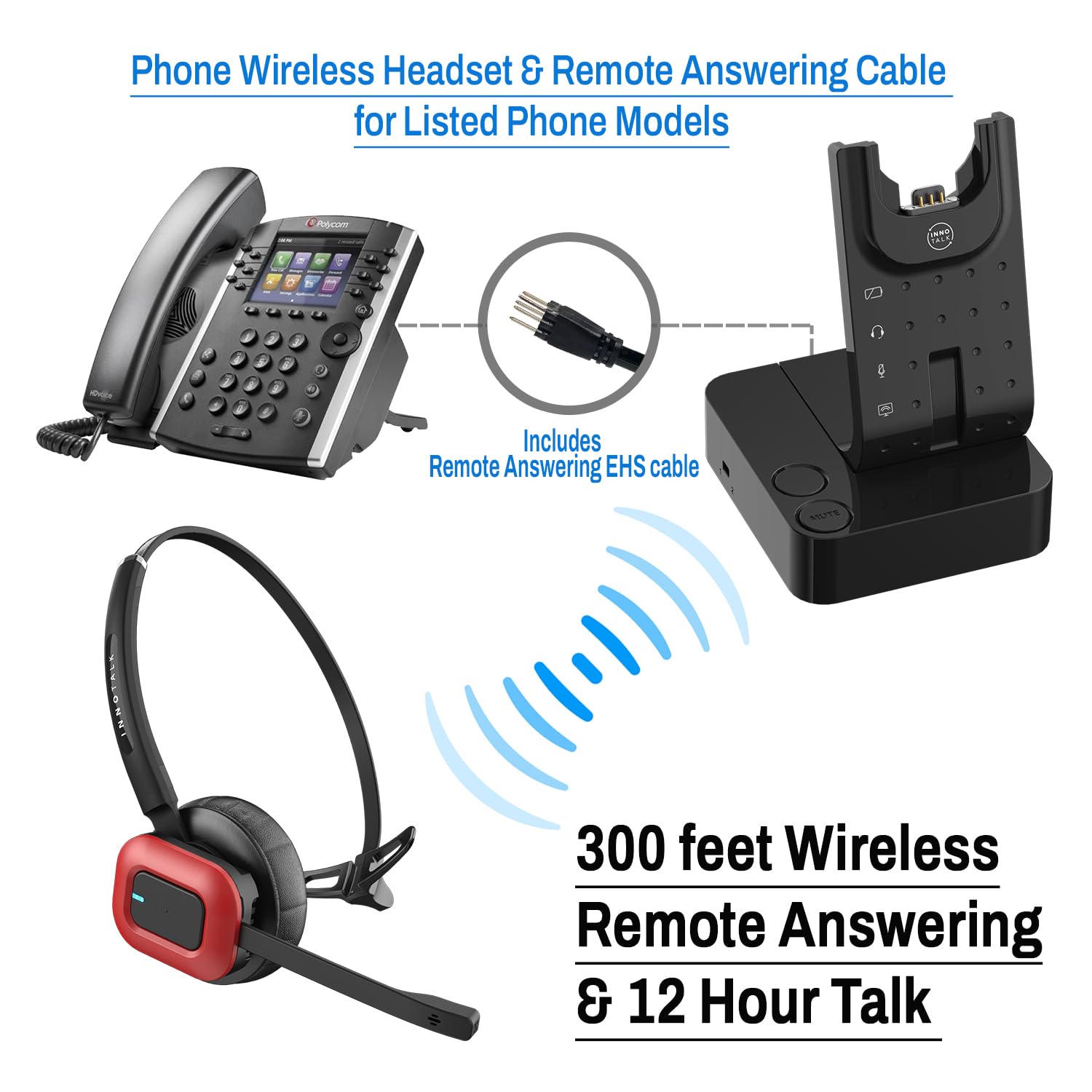 INNOTALK DECT Headset for Poly VVX Series Phones - Dettaglio
