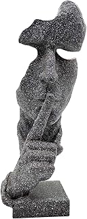 Thinker Statue Keep-Silence Office Décor - Silence is Gold Abstract Scul...