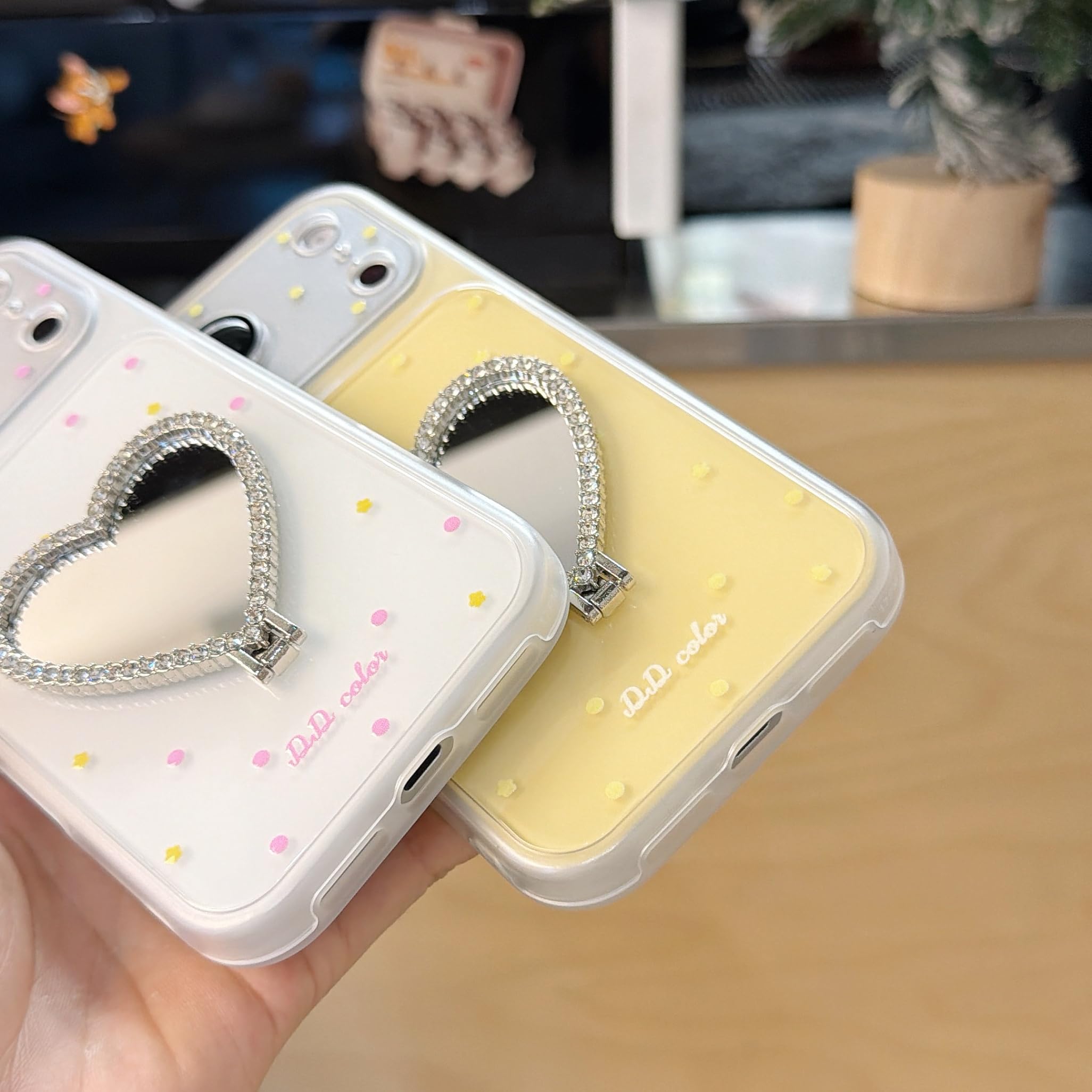Amazon.co.jp: RNOZX For iPhone 14用 ハートミラーデザイン 耐衝撃