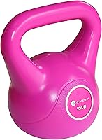 GYMENIST Kettlebell Weights for Full-Body Workouts - Durable Plastic 3-15 LB, Color-Coded Fitness Equipment