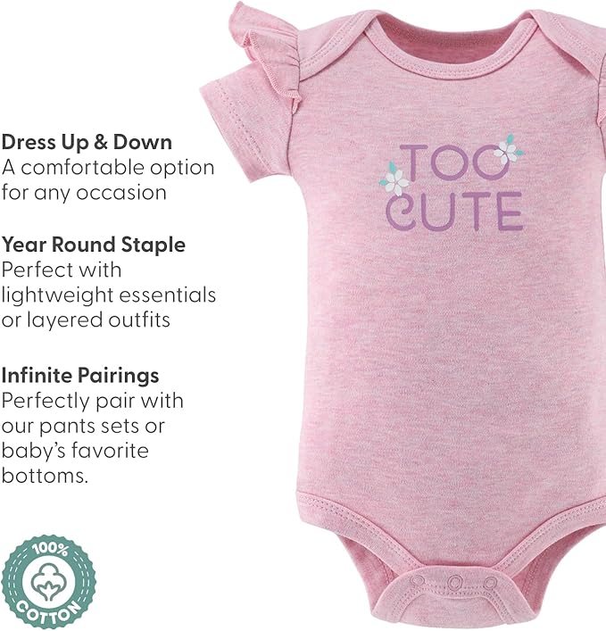 Bodies Bebé Niña Algodón Pack 3 miniatura 4